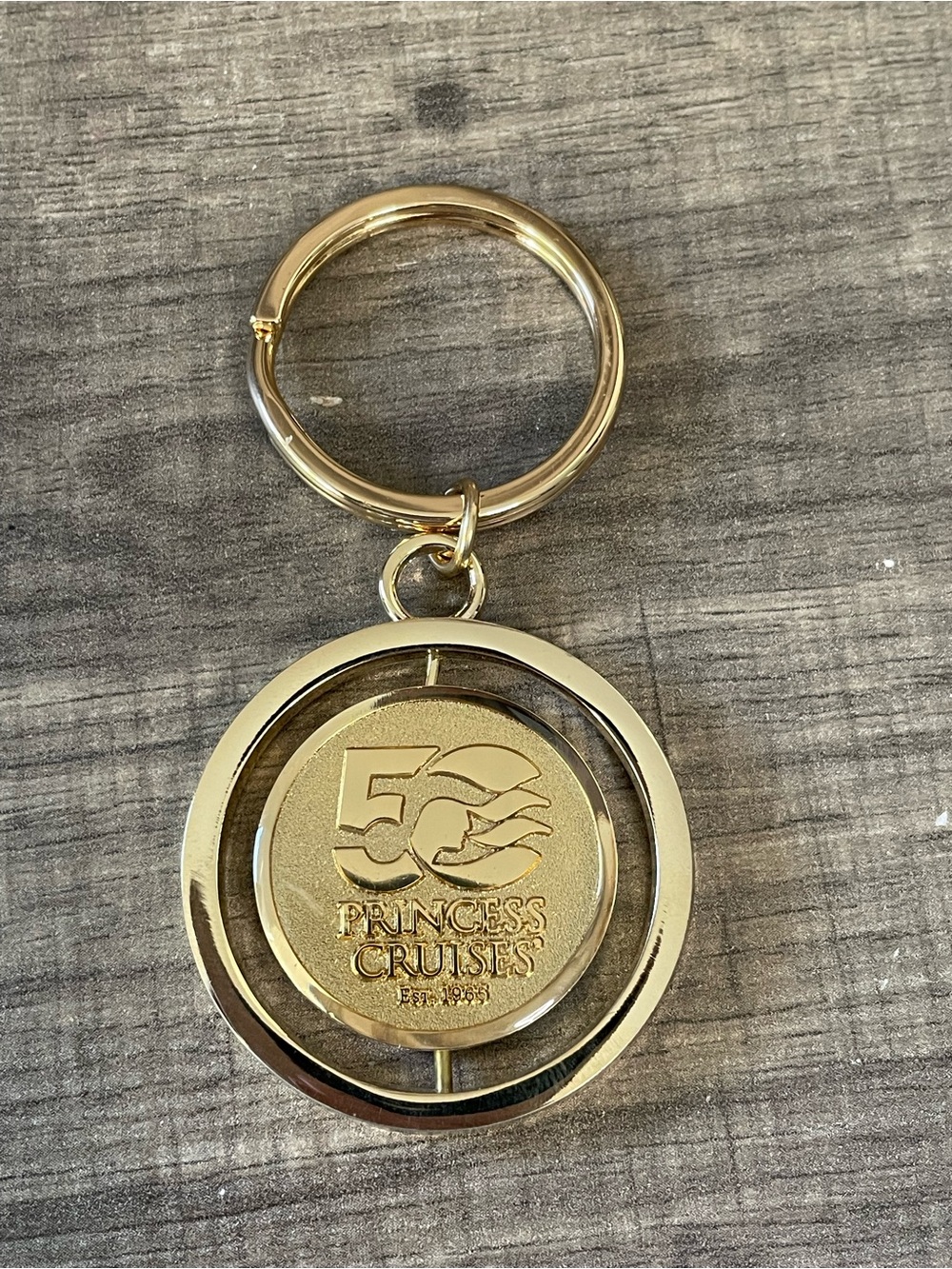 Princess Cruises 50th Anniversary Spinner Keychain